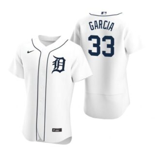 Men's Bryan Garcia Detroit Tigers Flex Base Jersey White