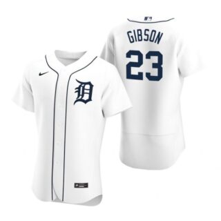 Men's Kirk Gibson Detroit Tigers Flex Base Jersey White