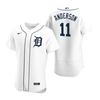 Men's Sparky Anderson Detroit Tigers Flex Base Jersey White