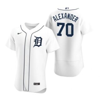 Men's Tyler Alexander Detroit Tigers Flex Base Jersey White