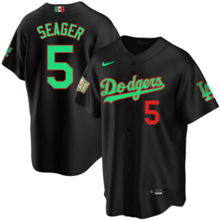 Men's Corey Seager Los Angeles Dodgers Cool Base Jersey Mexico White Mexico Black