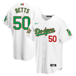 Men's Mookie Betts Los Angeles Dodgers Cool Base Jersey Mexico Black Mexico White