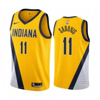 Men's Domantas Sabonis Indiana Pacers Basketball Jersey Yellow