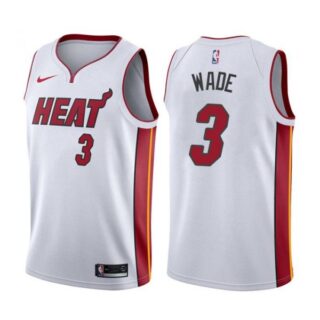Men's Dwyane Wade Miami Heat Basketball Jersey White