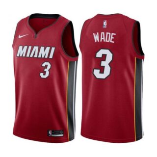 Men's Dwyane Wade Miami Heat Basketball Jersey Red