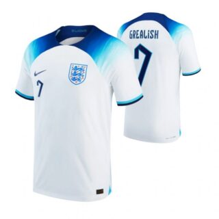 Youth Jack Grealish England National Team White Home Soccer Jersey 2022-23