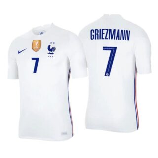 Men's Antoine Griezmann France National White Away Jersey