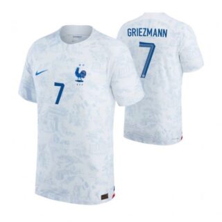 Men's Antoine Griezmann France National Team White Away 2022-23 Jersey