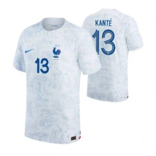 Men's N'Golo Kante France National Team White Away 2022-23 Jersey