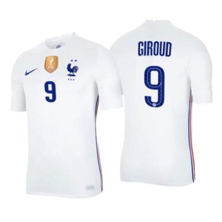 Men's Olivier Giroud France National White Away Jersey