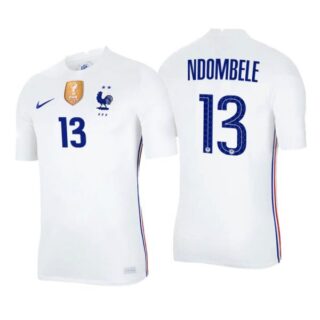 Men's Tanguy Ndombele France National White Away Jersey
