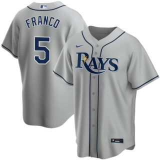 Youth Tampa Bay Rays #5 Wander Franco Jersey Gray