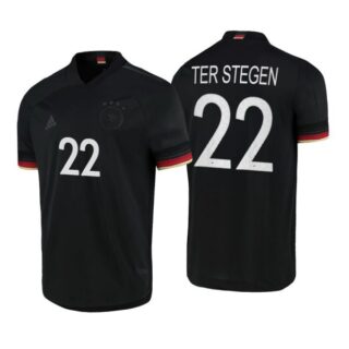 Men's Marc Andre Ter Stegen Germany National Soccer Team Black Away Jersey