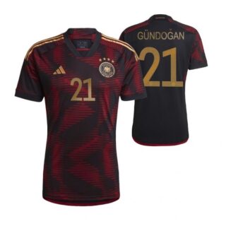 Youth Ilkay Gundogan Germany National Team Black Away Soccer Jersey 2022-23