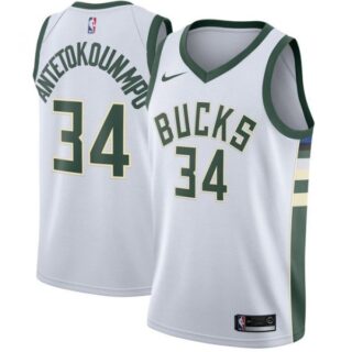 Men's Giannis Antetokounmpo Milwaukee Bucks Basketball Jersey White