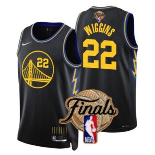 Men's Golden State Warriors Andrew Wiggins 2022 NBA Finals Stitched Jersey - Black