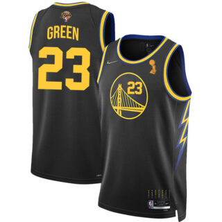 Men's Golden State Warriors Draymond Green 2022 NBA Champions Stitched Jersey Black