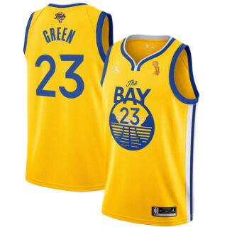 Men's Golden State Warriors Draymond Green 2022 NBA Champions Stitched Jersey Statement Gold