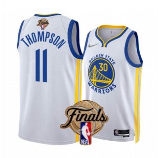Men's Golden State Warriors Klay Thompson 2022 NBA Finals Stitched Jersey - White Association