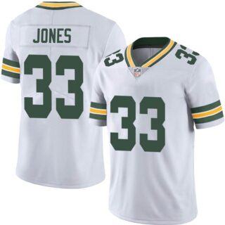 Men's #33 Aaron Jones Green Bay Packers Limited Jersey Stitched White
