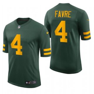 Men's Brett Favre Green Bay Packers 50s Classic Throwback Vapor Limited Jersey Green Stitched