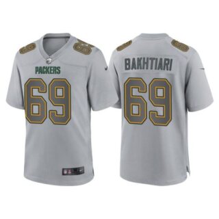 Men's Green Bay Packers David Bakhtiari Gray Atmosphere Fashion Stitched Jersey