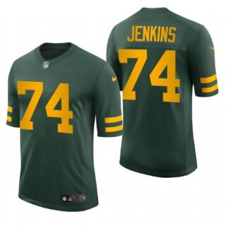 Men's Elgton Jenkins Green Bay Packers 50s Classic Throwback Vapor Limited Jersey Green Stitched
