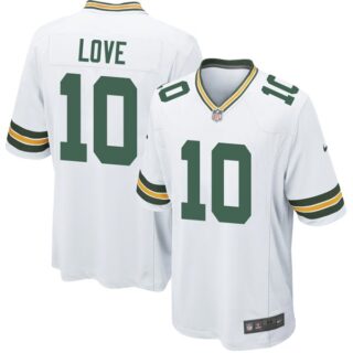 Men's #10 Jordan Love Green Bay Packers Game Jersey Stitched White