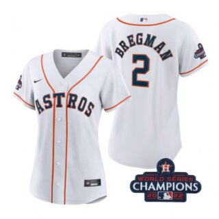 Women's Alex Bregman Houston Astros 2022 World Series Champions White Stitched Jersey