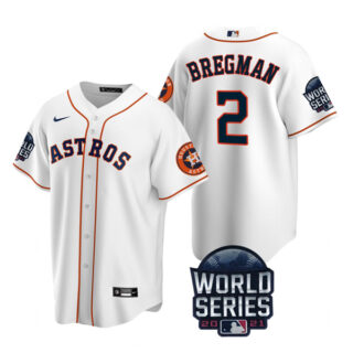 Youth Houston Astros Alex Bregman 2021 World Series Stitched Jersey Cool Base White Home