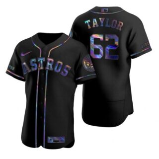 Men's Blake Taylor Houston Astros Flex Base Jersey Black Holographic