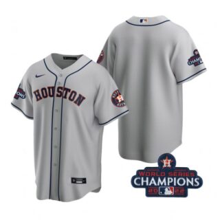 Youth Blank Houston Astros 2022 World Series Champions Gray Stitched Jersey
