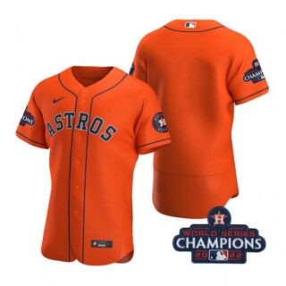 Men's Houston Astros 2022 World Series Champions Stitched Orange Jersey
