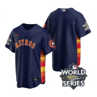 Men's Houston Astros 2022 World Series Navy Alternate Stitched Jersey