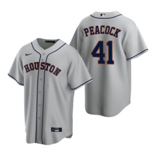 Men's Brad Peacock Houston Astros Cool Base Jersey Gray