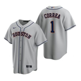 Men's Carlos Correa Houston Astros Cool Base Jersey Gray