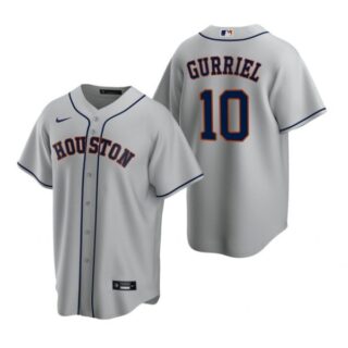 Men's Yuli Gurriel Houston Astros Cool Base Jersey Gray