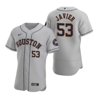 Men's Cristian Javier Houston Astros Flex Base Jersey Gray
