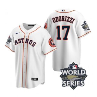 Men's Houston Astros Jake Odorizzi 2022 World Series White Home Stitched Jersey