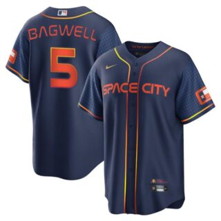 Youth Jeff Bagwell Houston Astros 2022 Space City Connect Navy Stitched Jersey