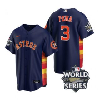 Men's Houston Astros Jeremy Pena 2022 World Series Navy Alternate Stitched Jersey