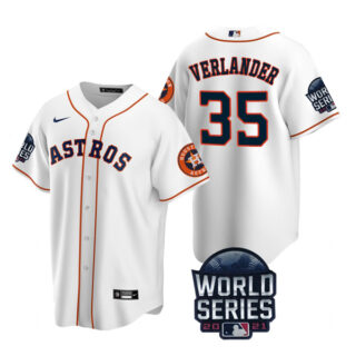Youth Houston Astros Justin Verlander 2021 World Series Stitched Jersey Cool Base White Home
