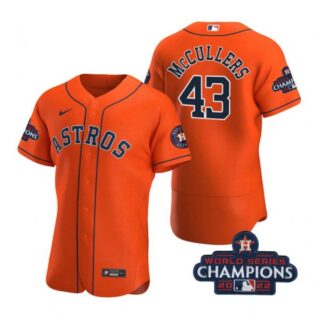Men's Lance Mccullers Houston Astros 2022 World Series Champions Stitched Orange Jersey