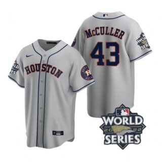 Men's Houston Astros Lance Mccullers 2022 World Series Gray Road Stitched Jersey