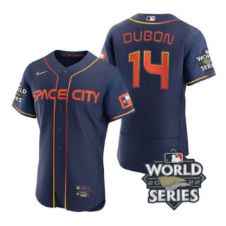Men's Mauricio Dubon Houston Astros 2022 World Series Space City Connect Jersey Navy