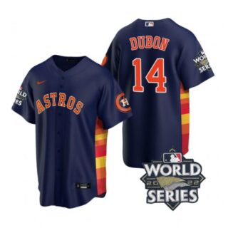 Youth Houston Astros Mauricio Dubon 2022 World Series Navy Alternate Stitched Jersey