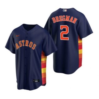 Men's Alex Bregman Houston Astros Cool Base Jersey Navy
