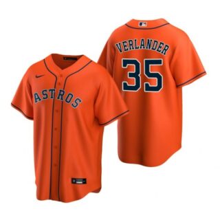 Men's Justin Verlander Houston Astros Cool Base Jersey Orange