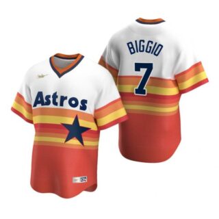 Men's Craig Biggio Houston Astros Cool Base Jersey Orange Cooperstown