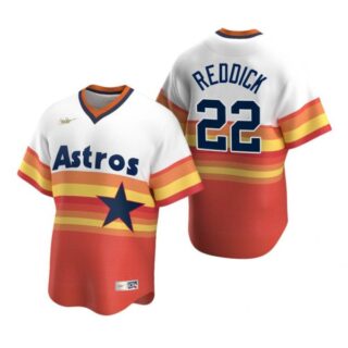 Men's Josh Reddick Houston Astros Cool Base Jersey Orange Cooperstown